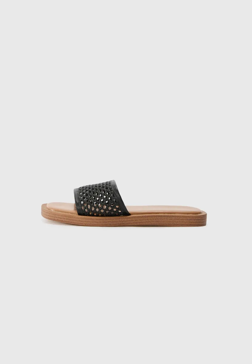 Pantolette flach - black