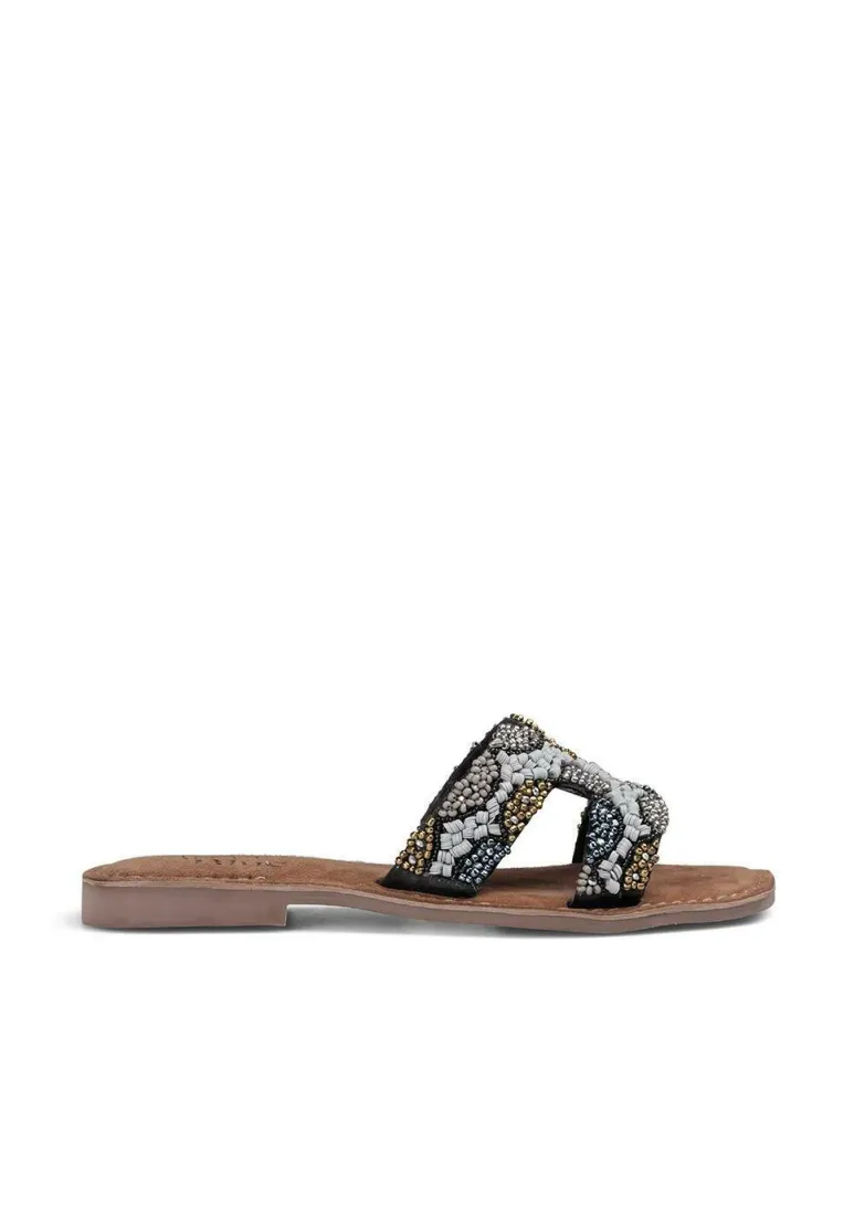 Pantolette flach - black