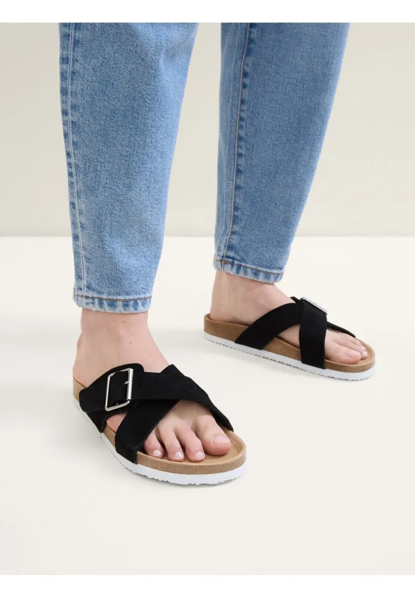 Pantolette flach - black