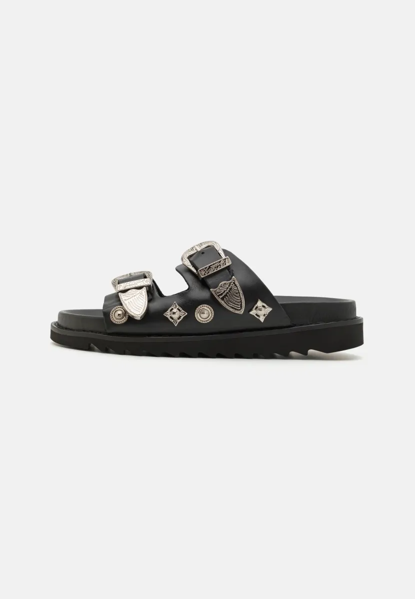 Pantolette flach - black