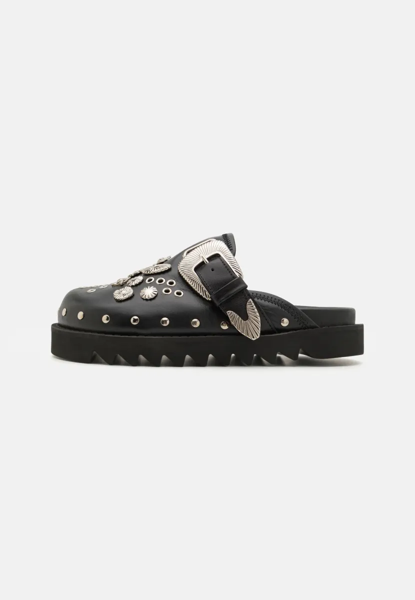 Pantolette flach - black