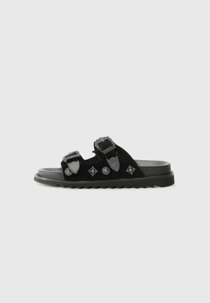 Pantolette flach - black
