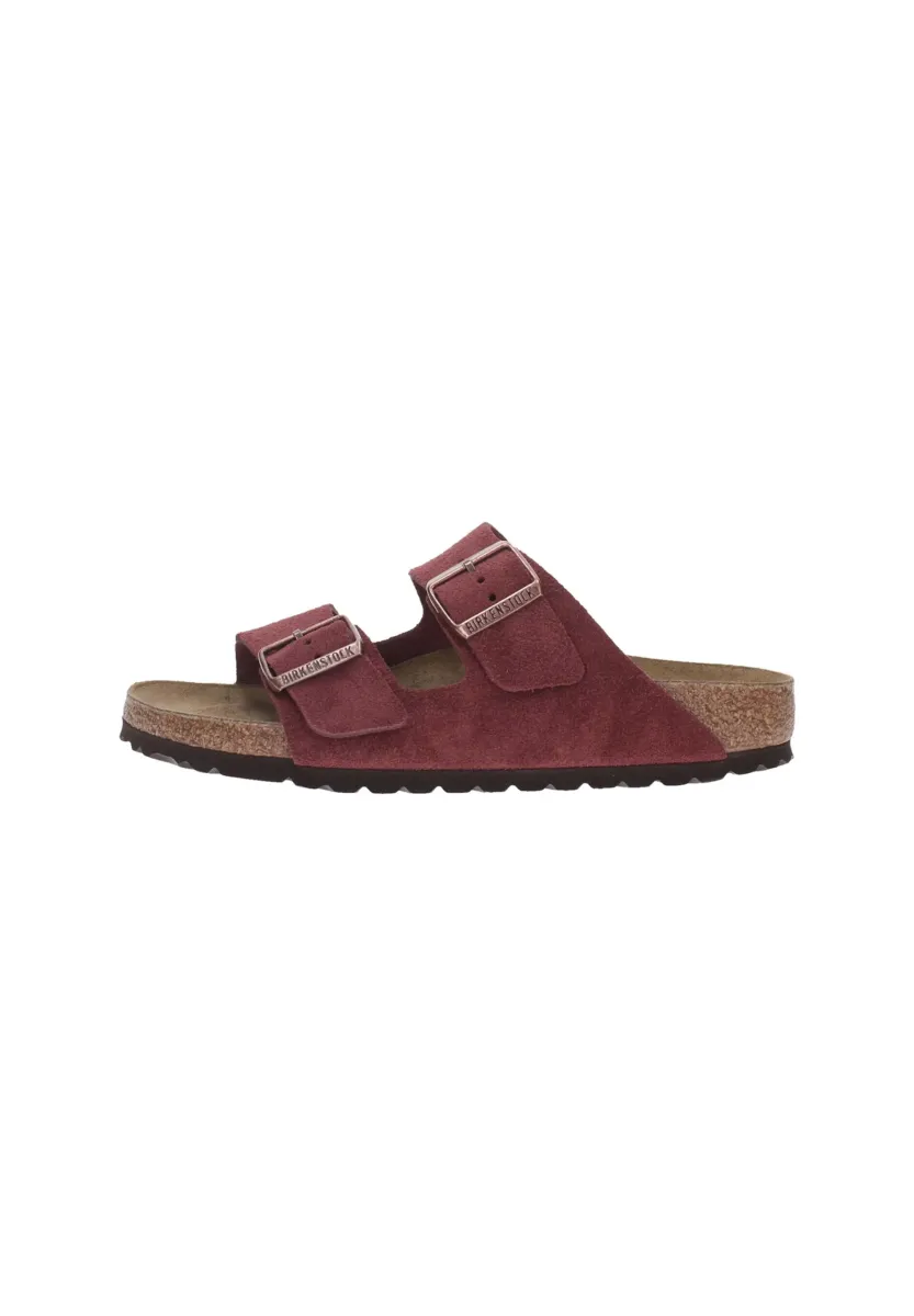 Pantolette flach - bordeaux