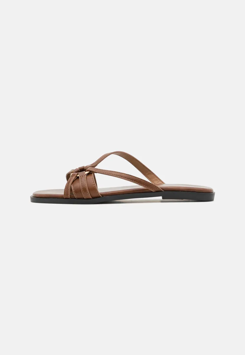 Pantolette flach - brown