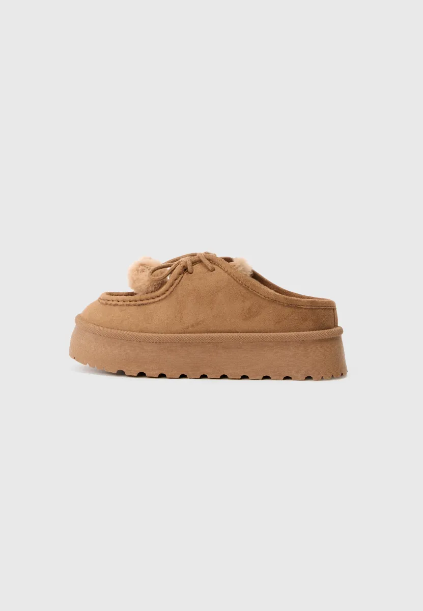 Pantolette flach - brown
