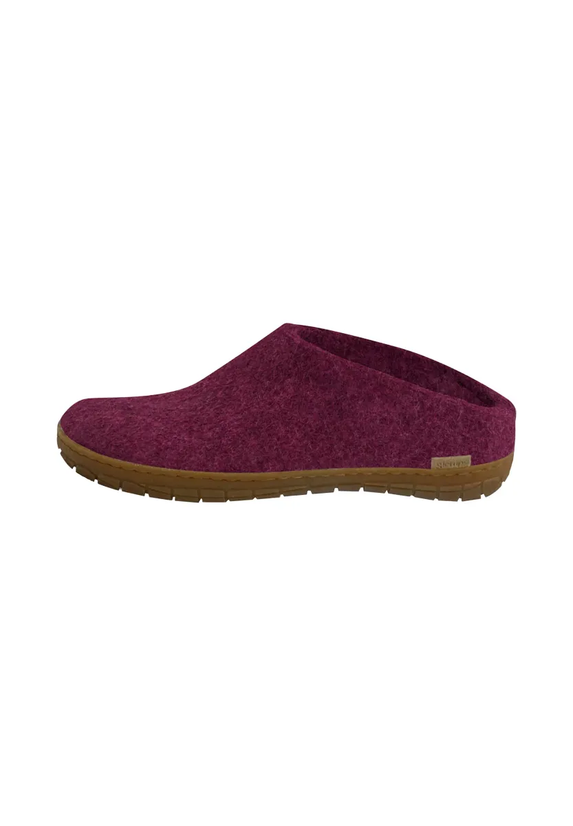 Pantolette flach - cranberry