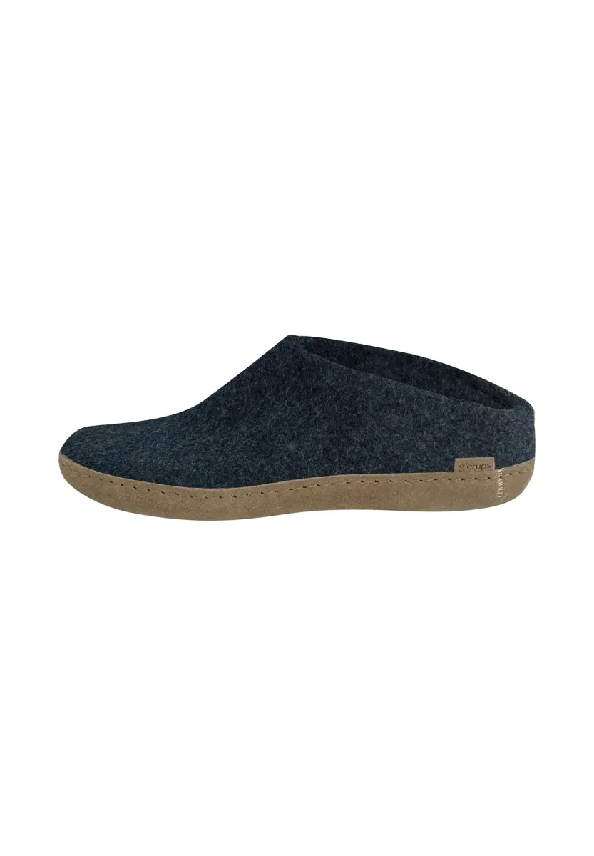 Pantolette flach - denim