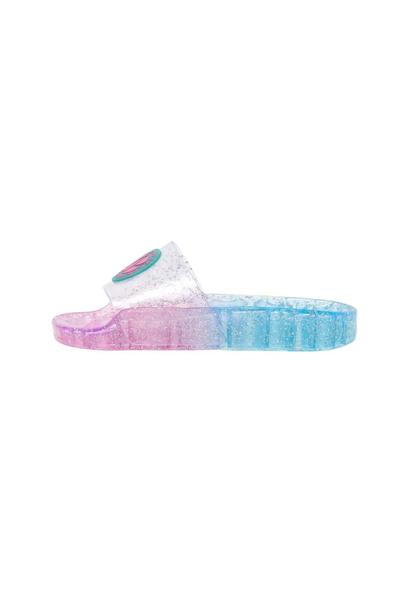 Pantolette flach - disco pink