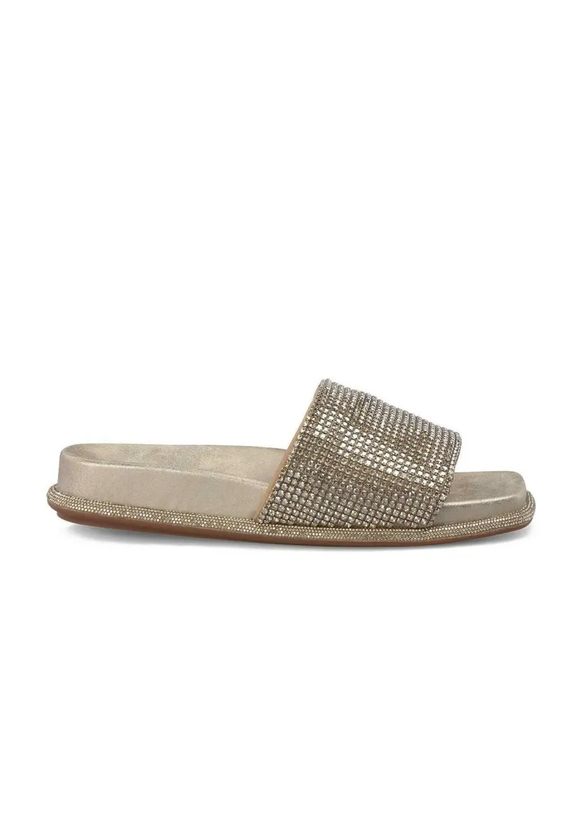Pantolette flach - dorado