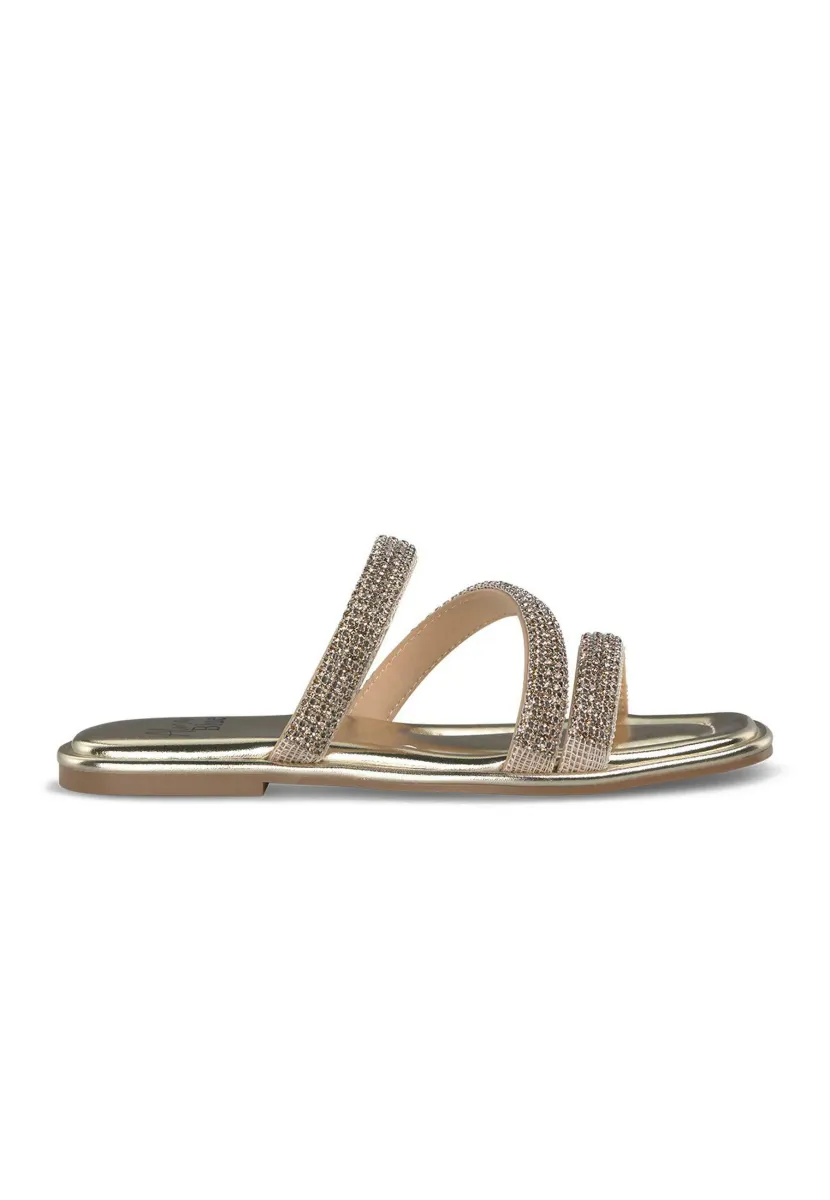 Pantolette flach - dorado