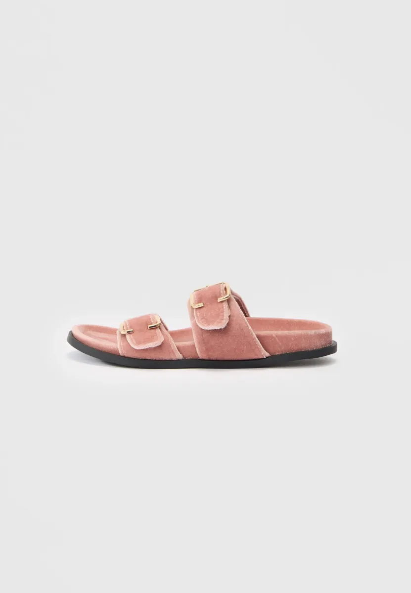 Pantolette flach - dusty rose