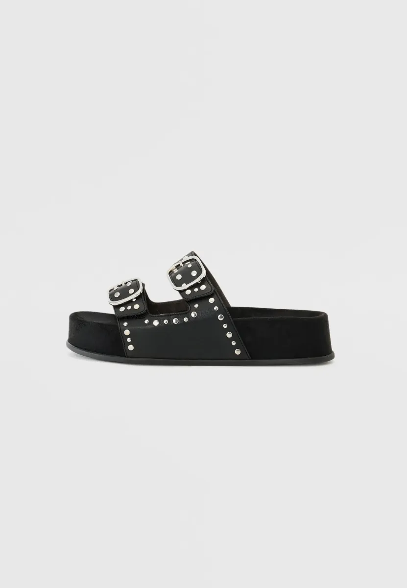 Pantolette flach - future black