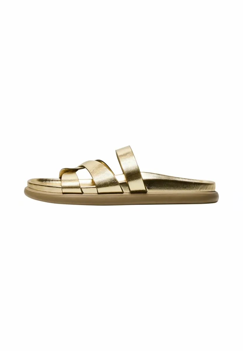 Pantolette flach - gold coloured