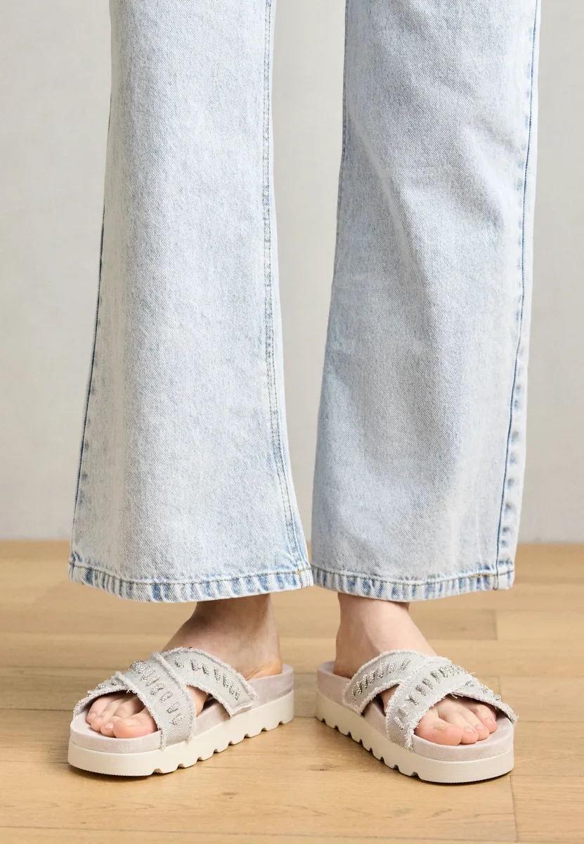 Pantolette flach - grey