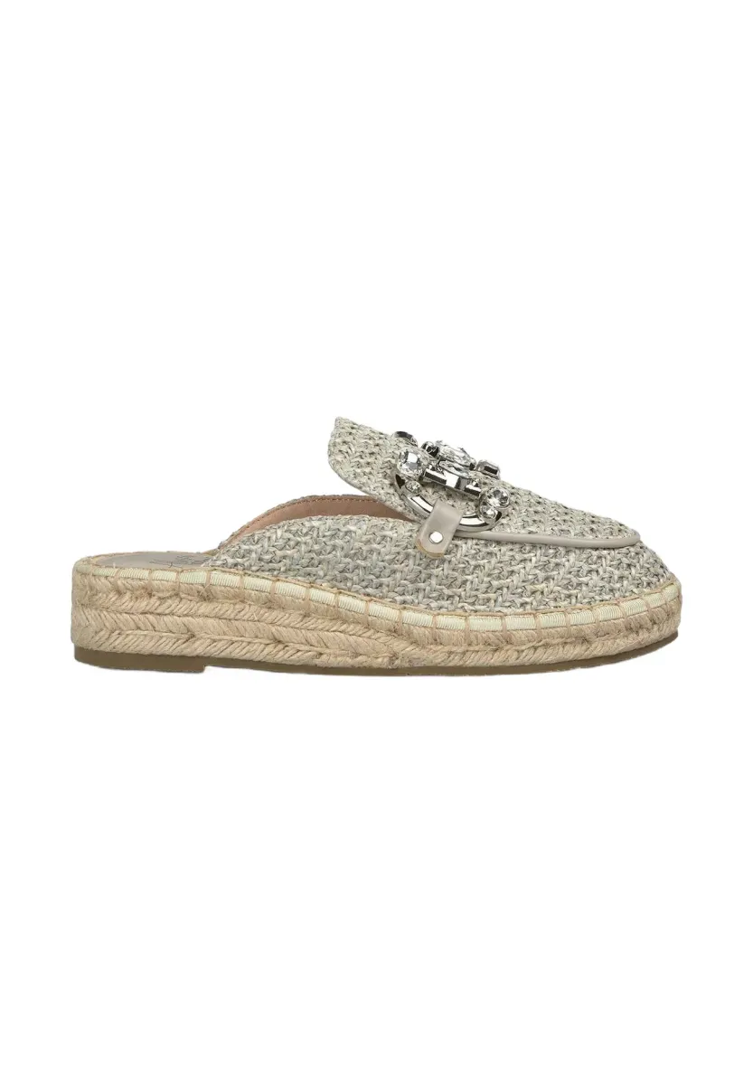 Pantolette flach - gris