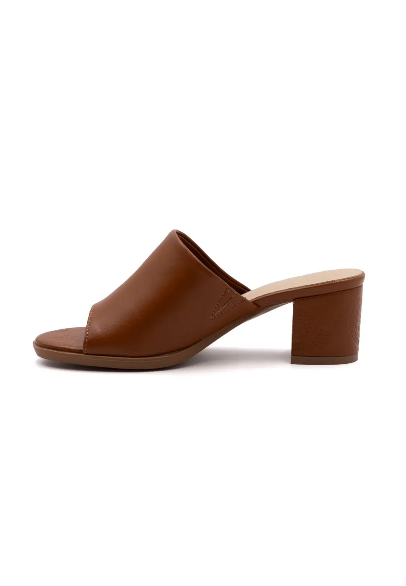 Pantolette flach - light brown