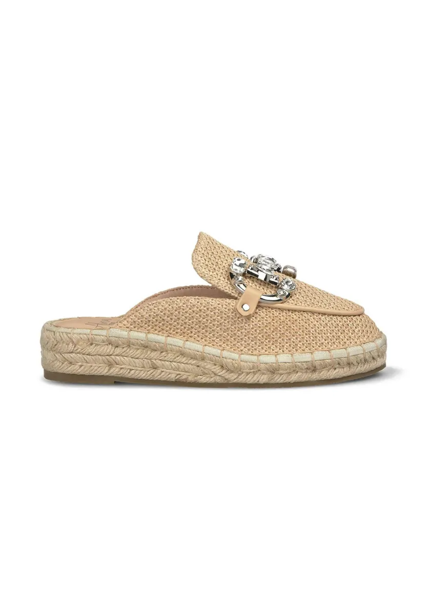 Pantolette flach - marrón claro