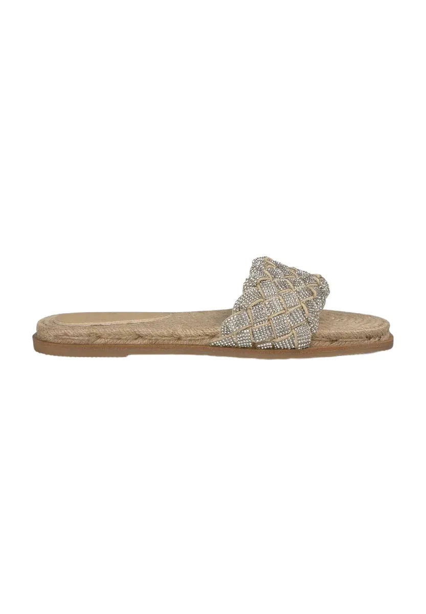 Pantolette flach - marrón claro