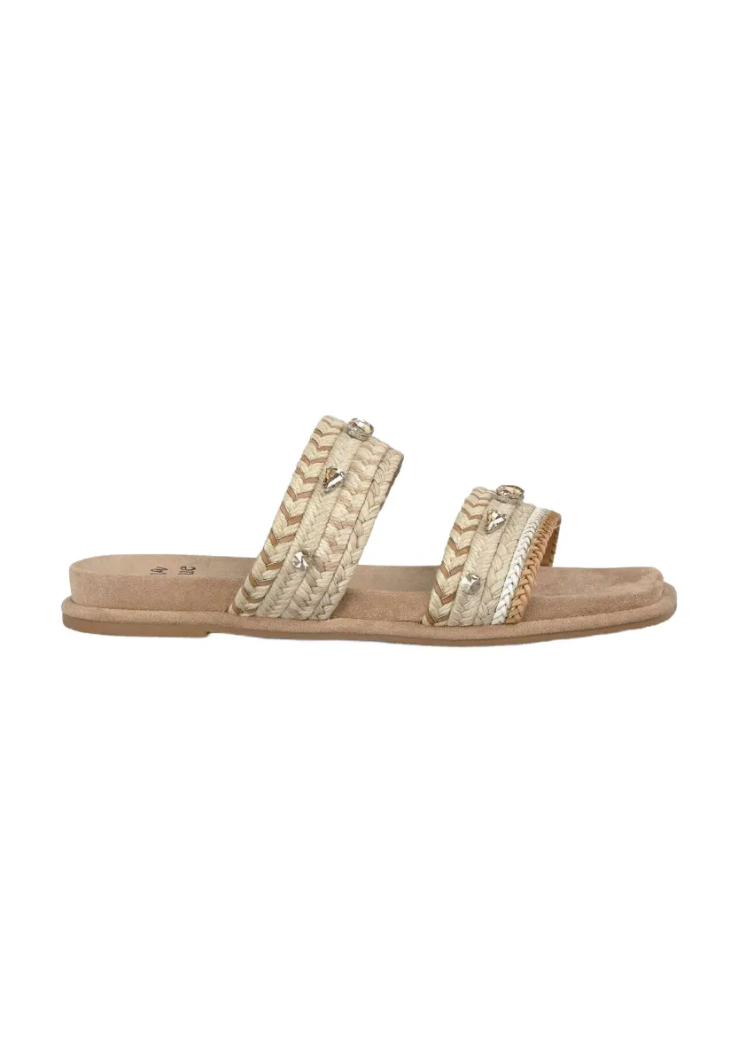 Pantolette flach - marrón claro