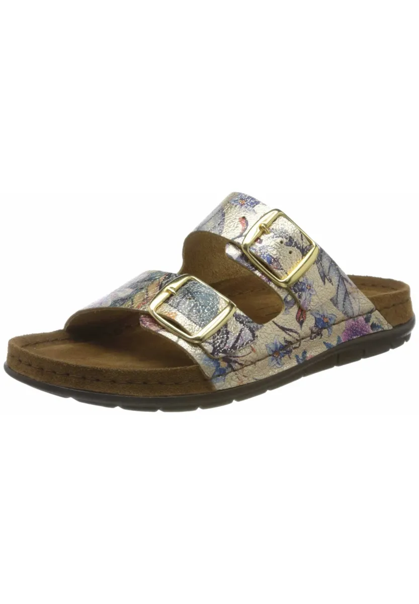 Pantolette flach - metall