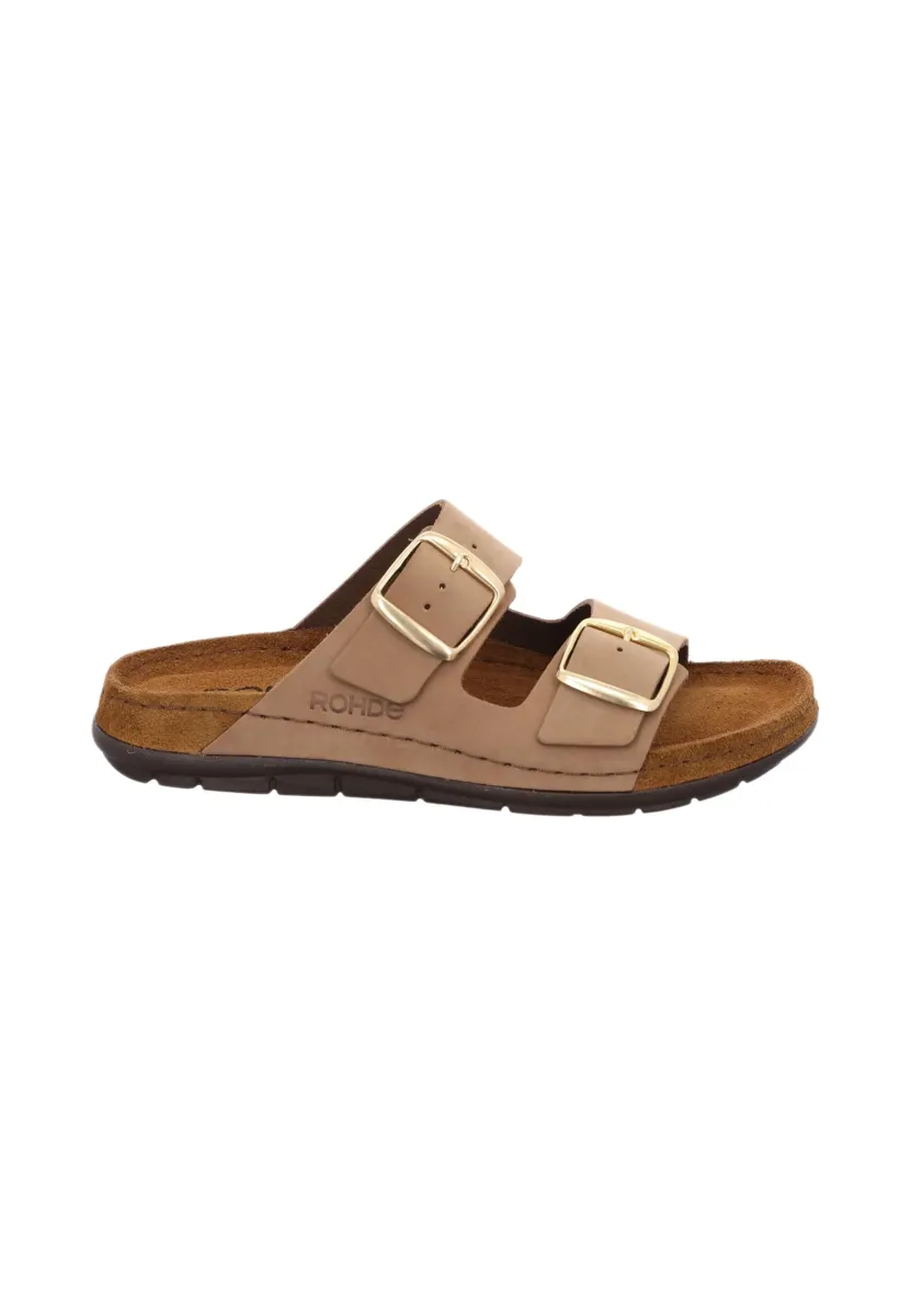 Pantolette flach - natur