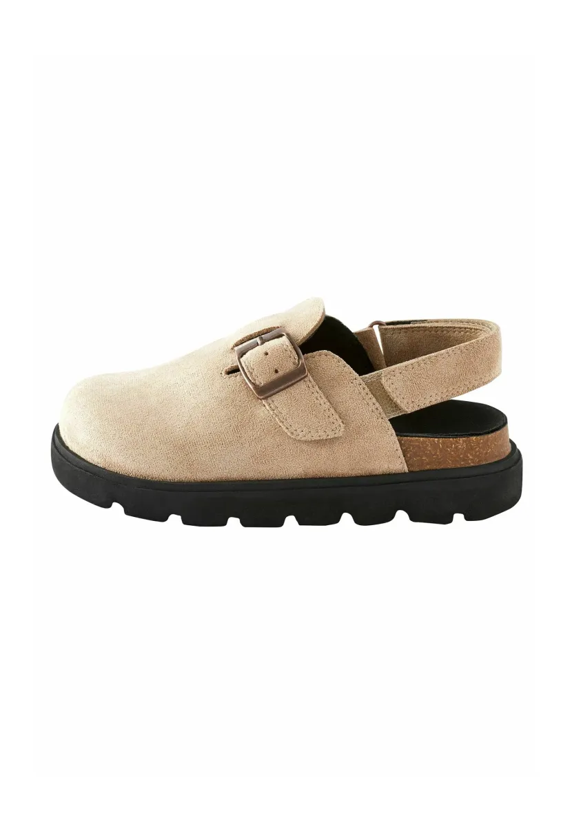 Pantolette flach - neutral brown
