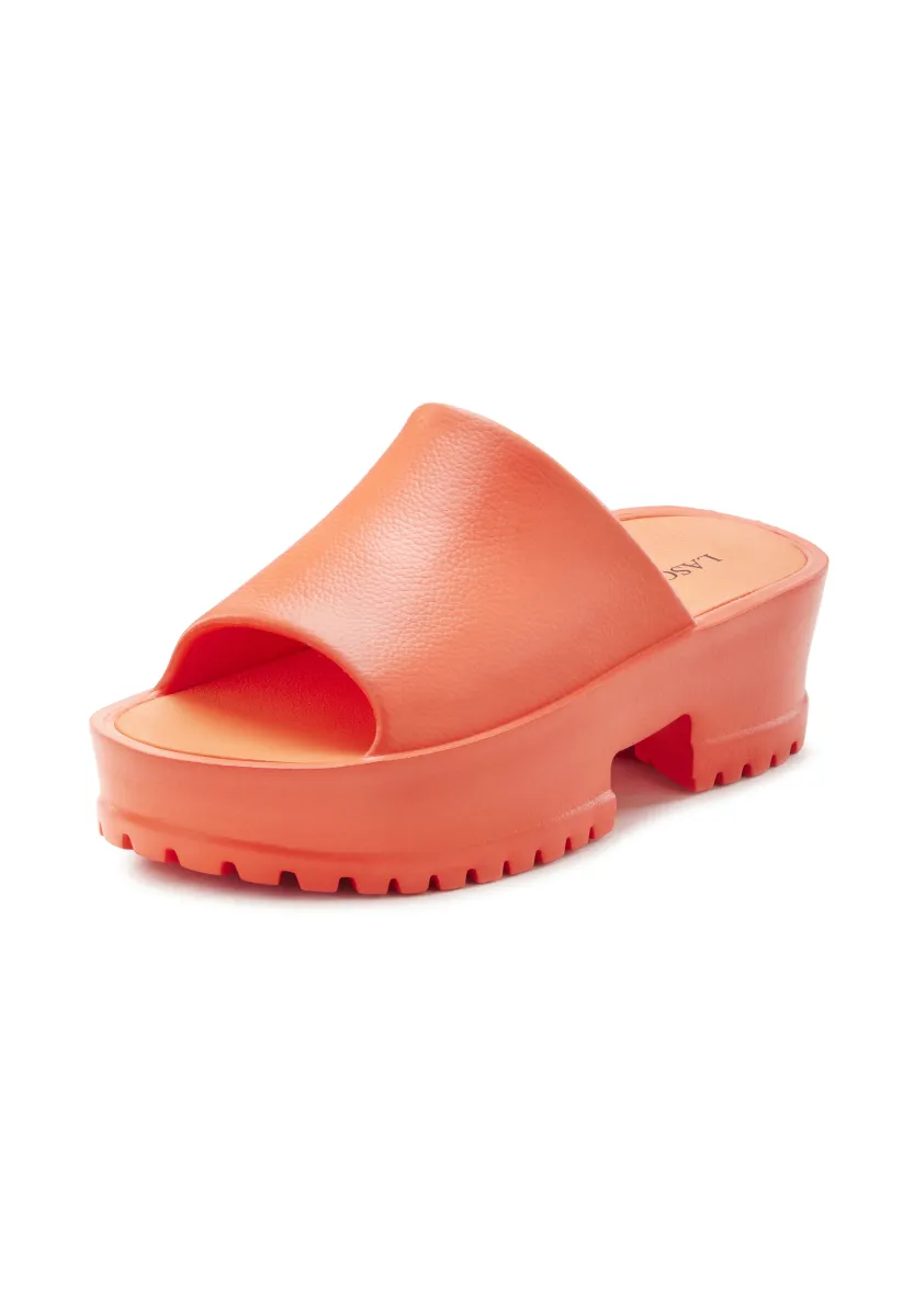 Pantolette flach - orange