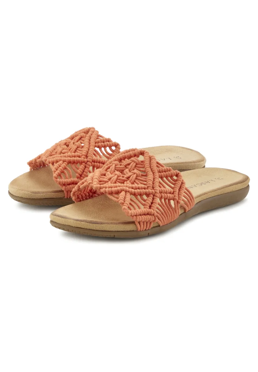 Pantolette flach - orange