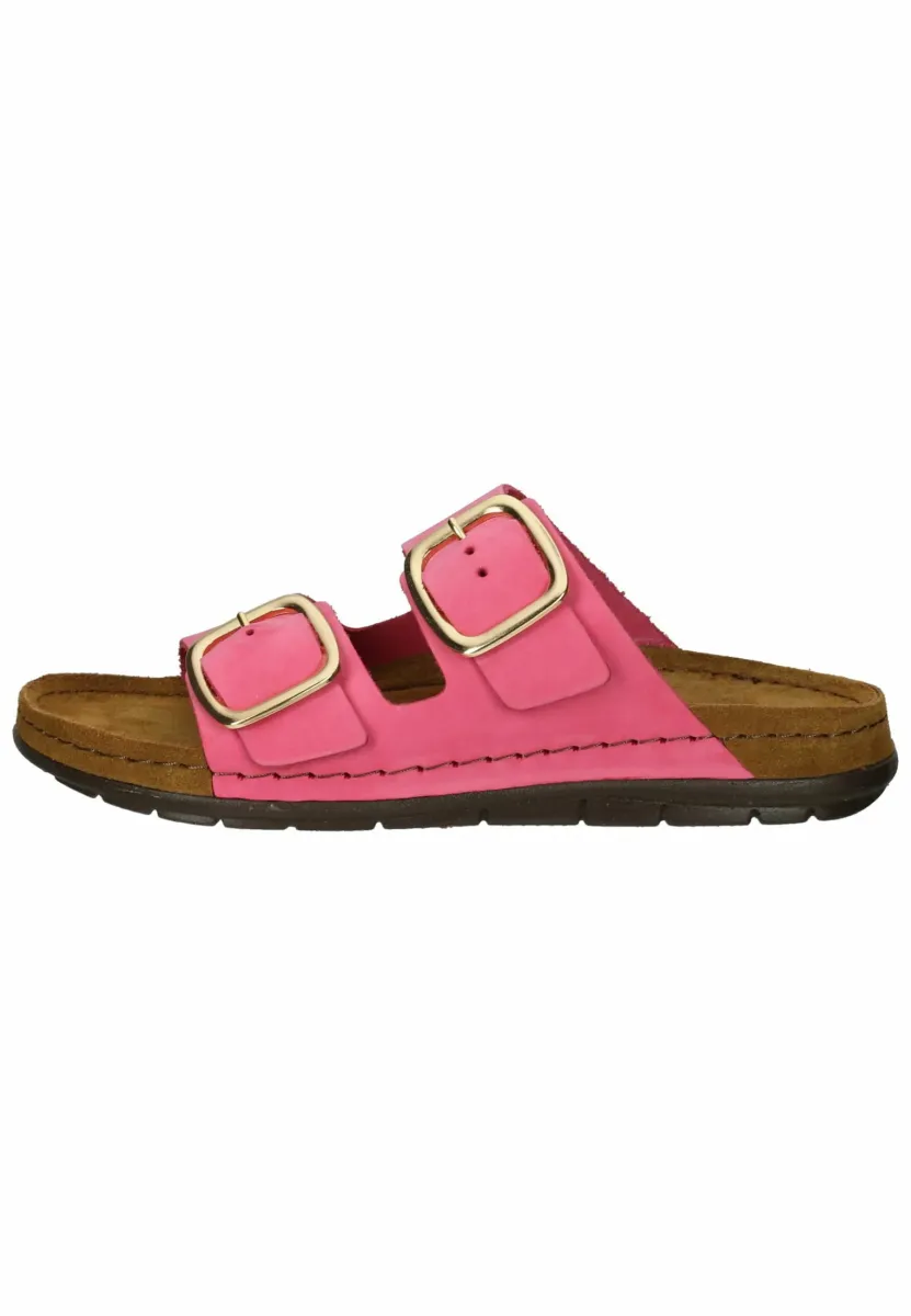 Pantolette flach - pink