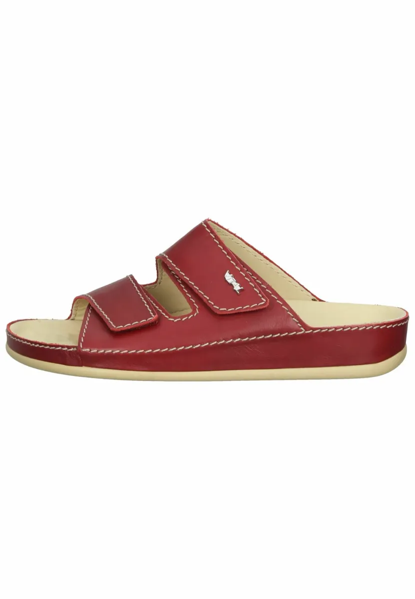 Pantolette flach - rot
