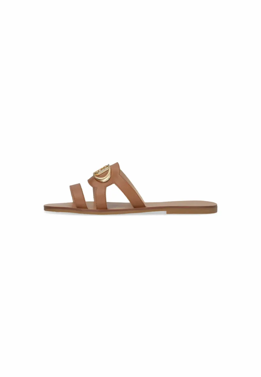 Pantolette flach - s brown