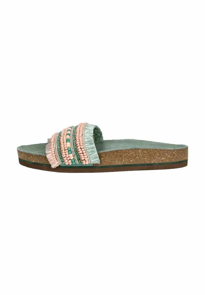 Pantolette flach - sage