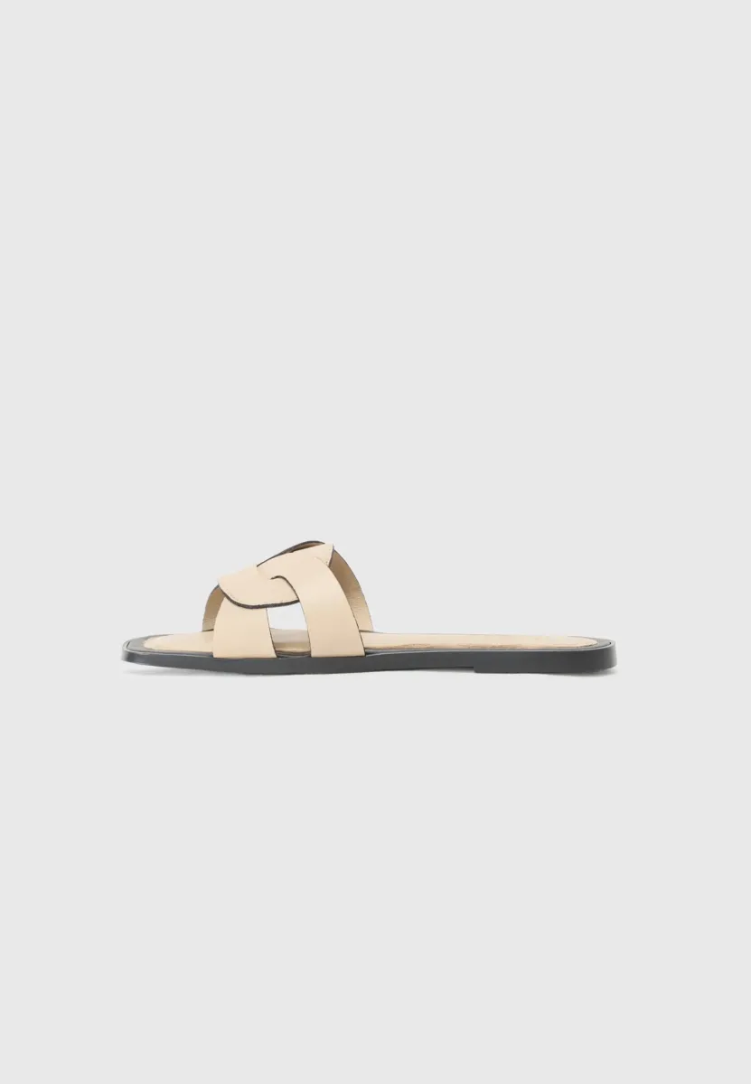 Pantolette flach - tortora