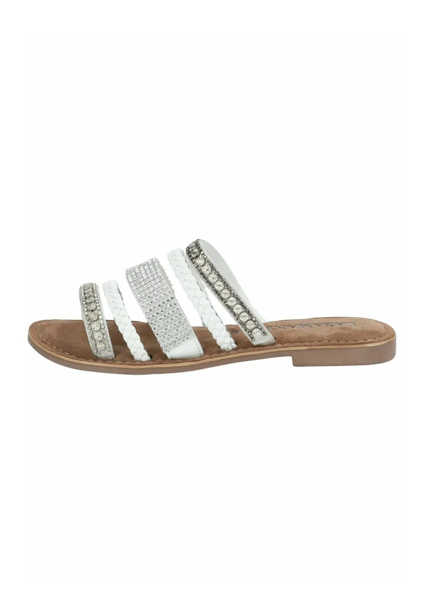 Pantolette flach - white