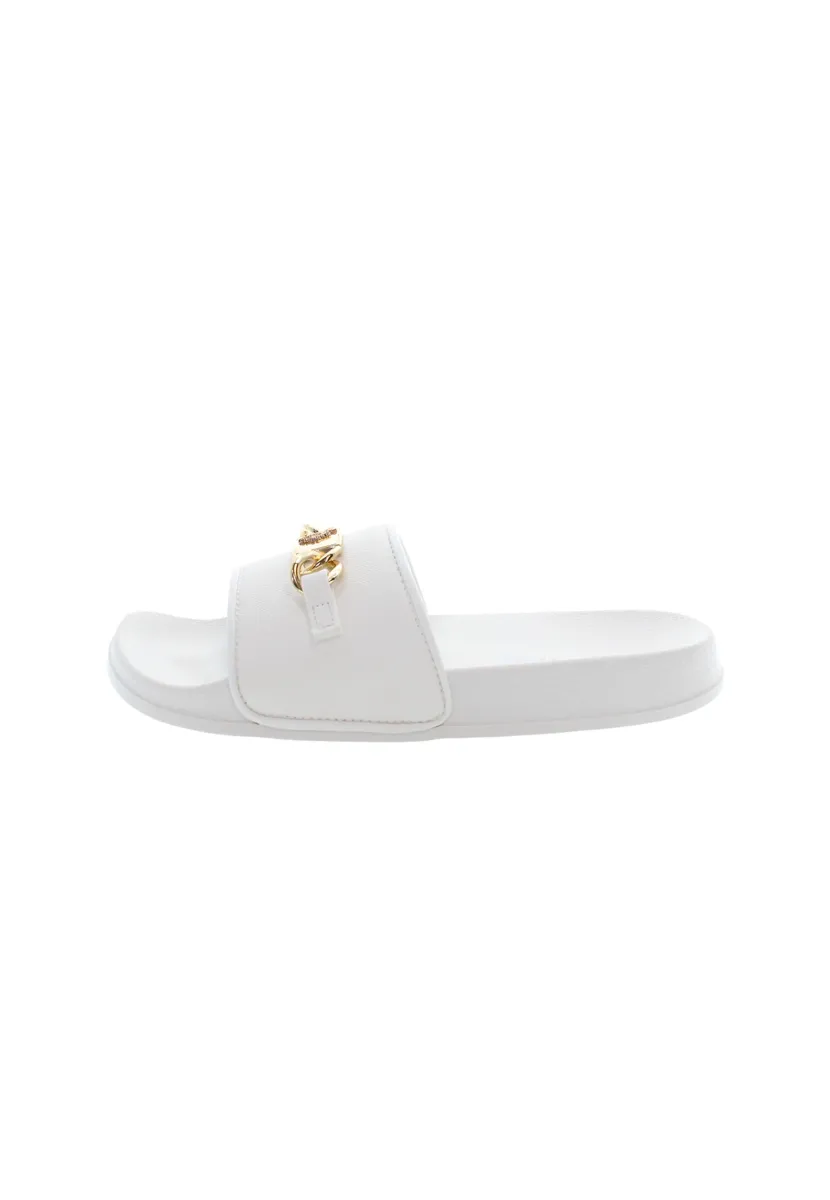 Pantolette flach - white