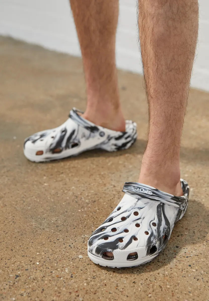 Pantolette flach - white/black
