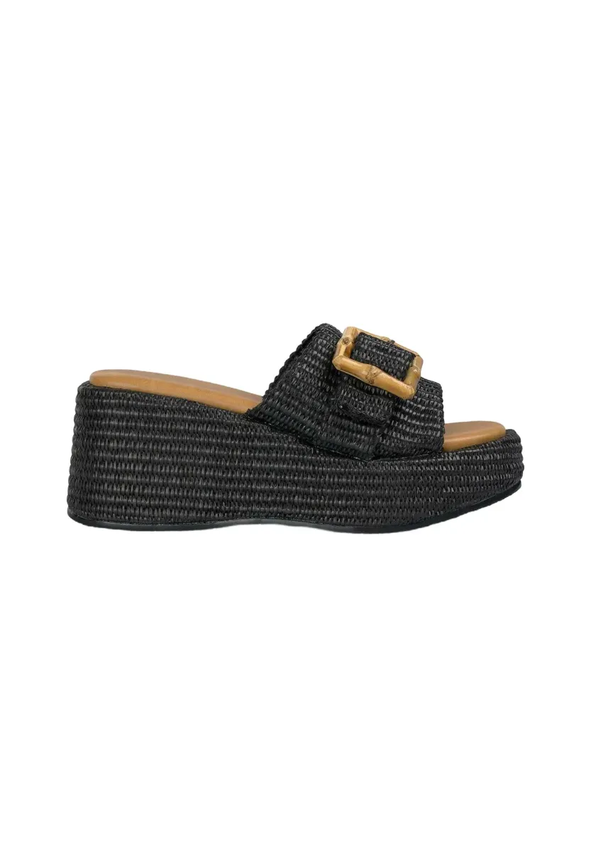 Pantolette hoch - black
