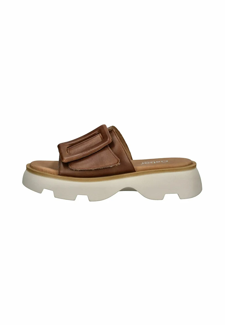 Pantolette hoch - camel