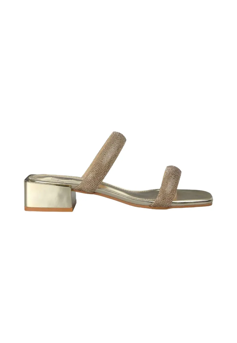 Pantolette hoch - dorado