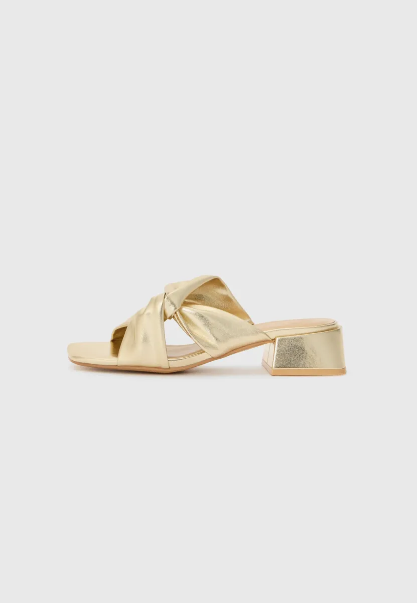 Pantolette hoch - gold-coloured