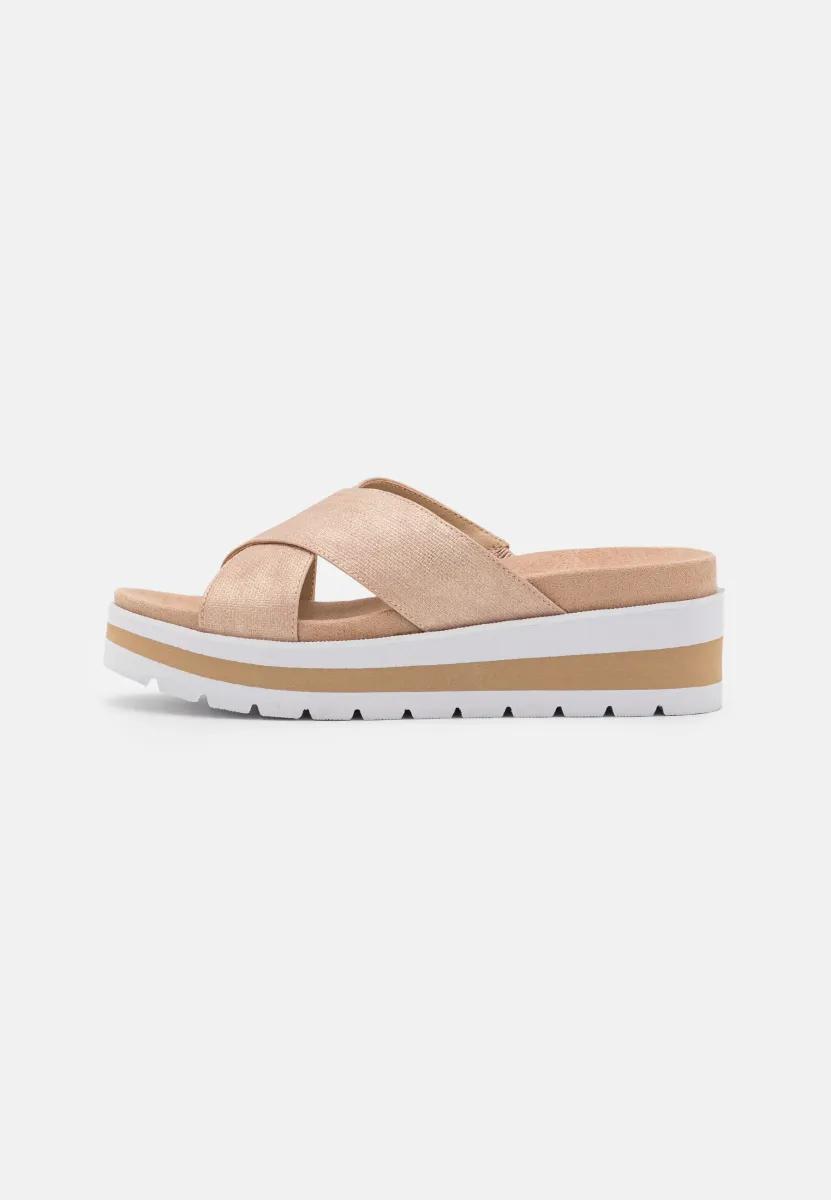 Pantolette hoch - gold