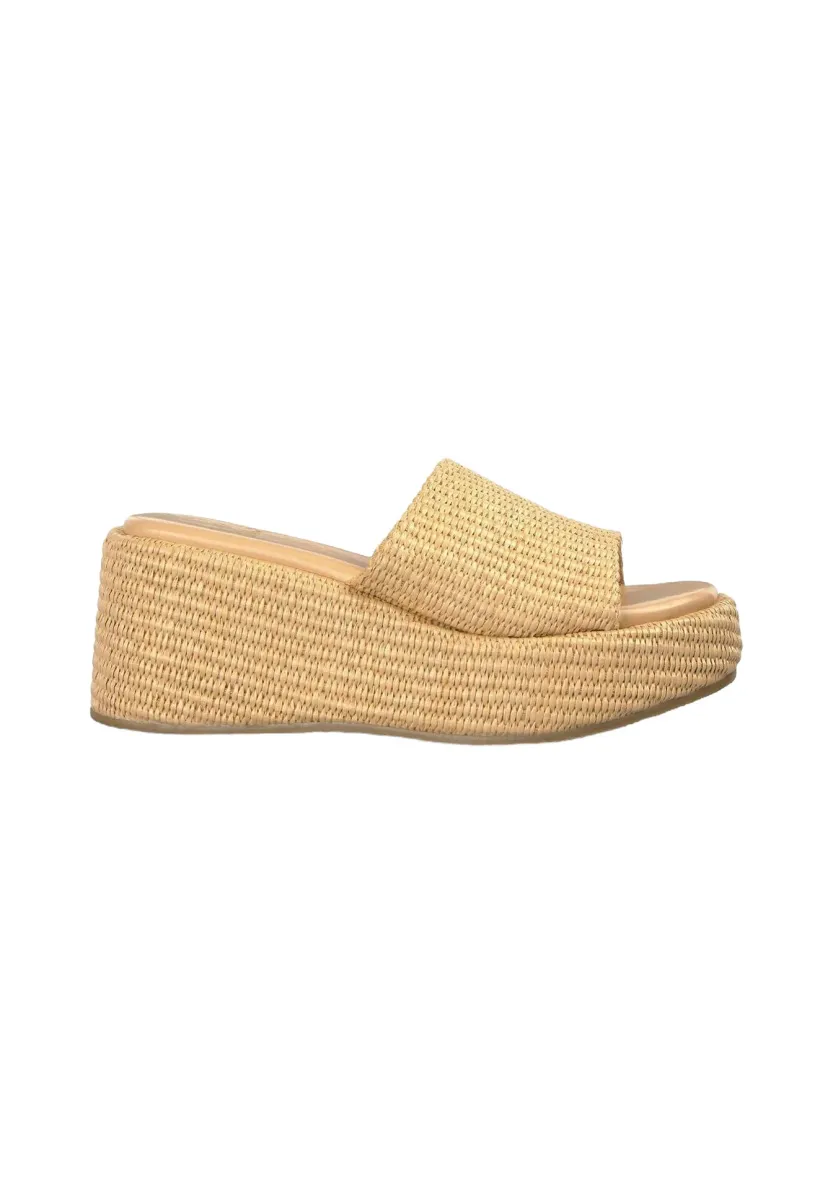Pantolette hoch - marrón claro