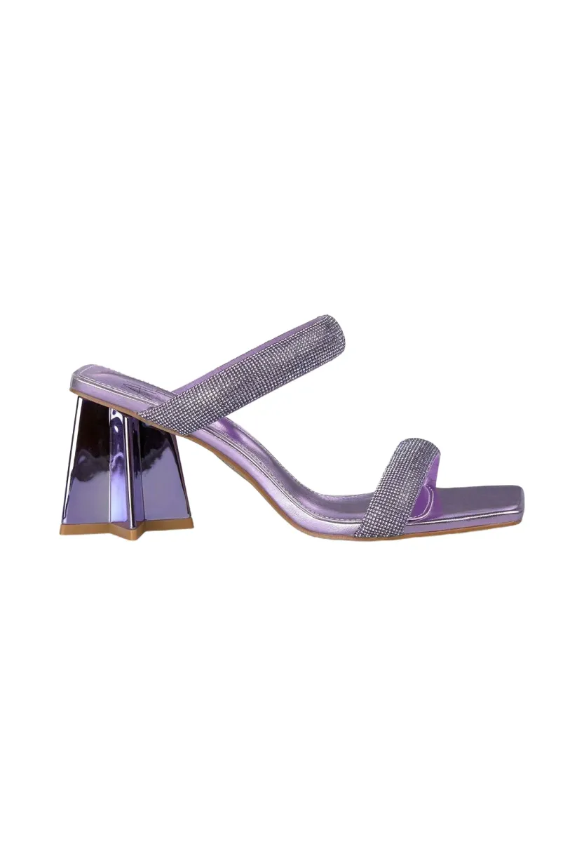 Pantolette hoch - morado