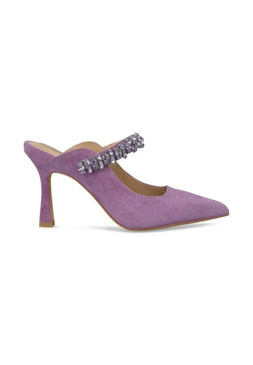 Pantolette hoch - morado