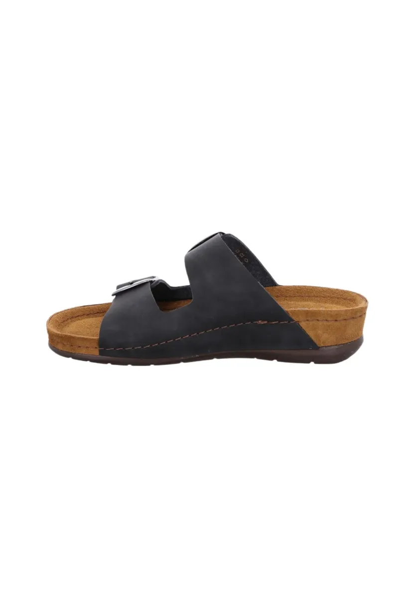 Pantolette hoch - schwarz