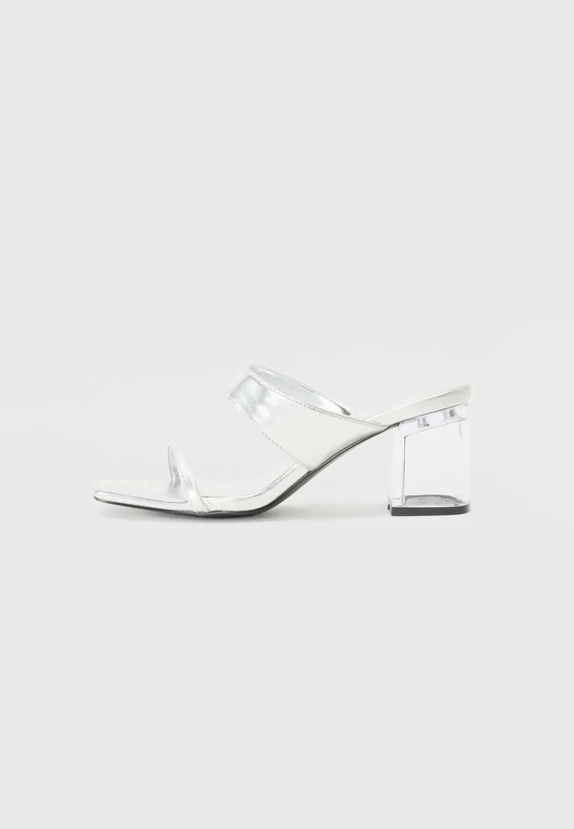 Pantolette hoch - silver