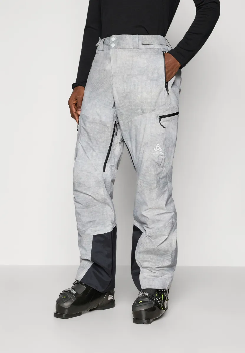 PANTS REGULAR LENGTH DESCENT POW INSULATED - Skihose - silver-coloured grey