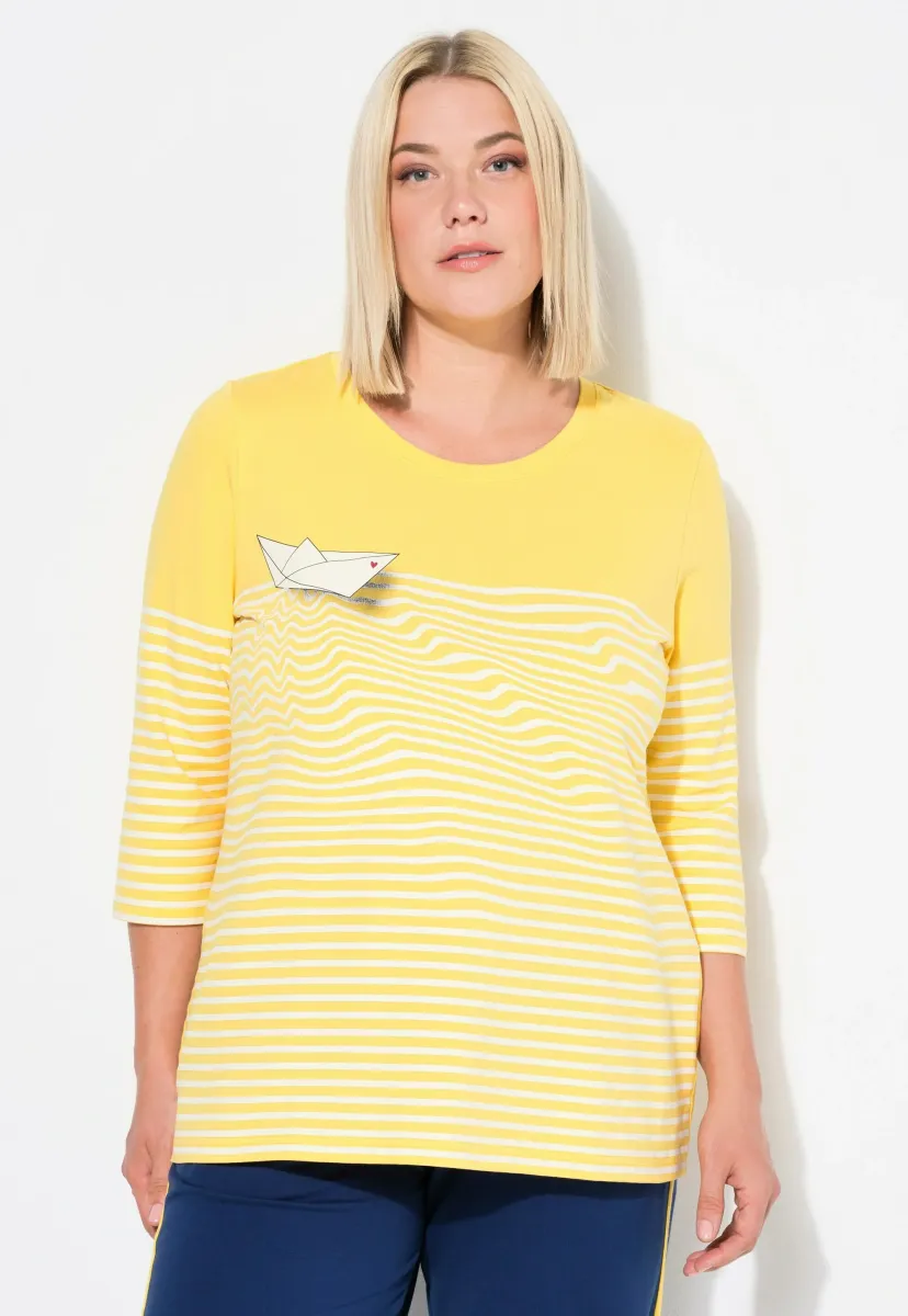 PAPER BOAT  PRINT 3/4 SLEEVE - Langarmshirt - sun yellow