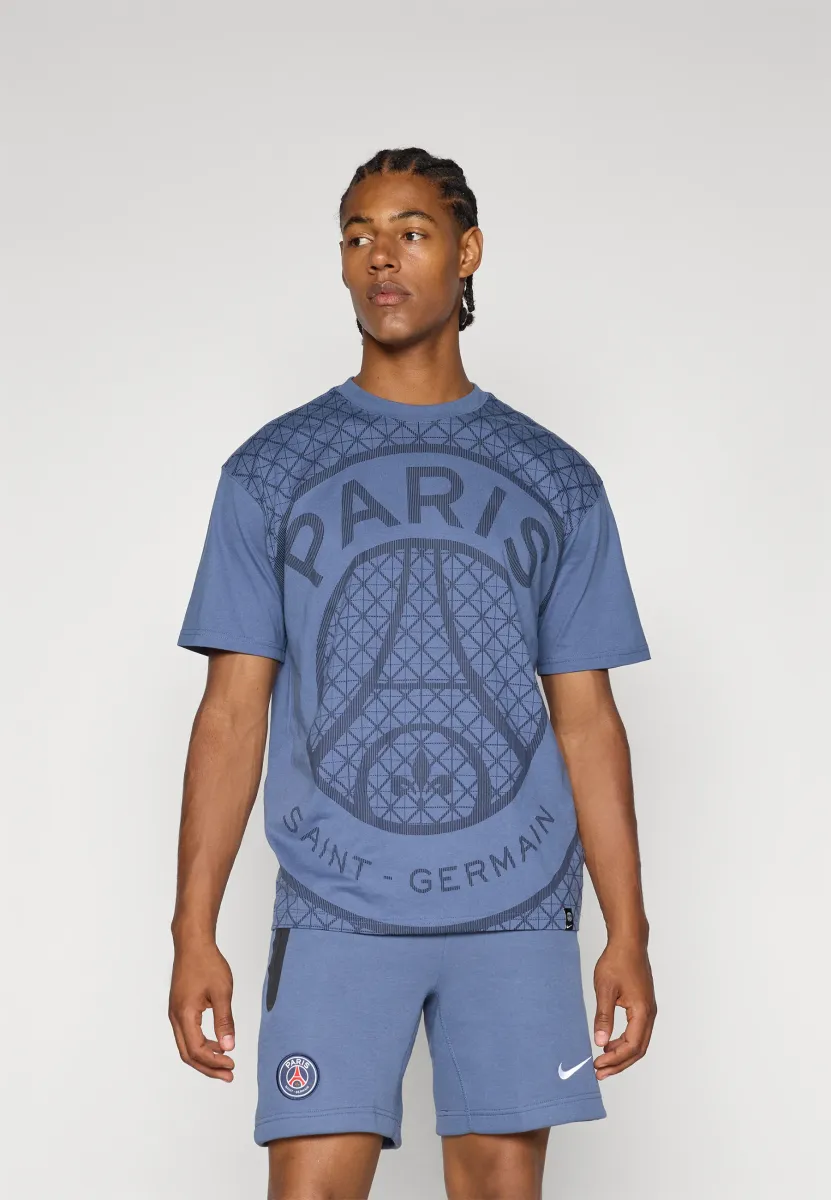 PARIS SAINT-GERMAIN PRINT TEE - Vereinsmannschaften - diffused blue