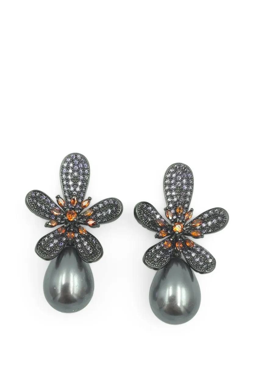 PARTY EVENT - Ohrringe - grau/lila/orange